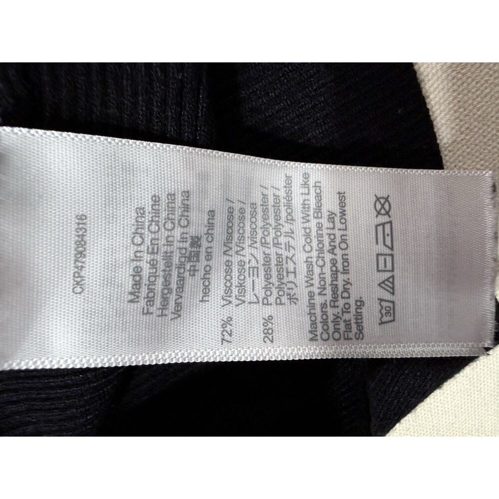 Madewell Black Rib-Knit Viscose Blend Square Neck Pullover Sweater XL (F18) - Picture 7 of 10